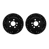 8002-11027 Drilled/Slotted Brake Rotors [Black], 2013-2015 Land Rover, Position: Rear - image 1