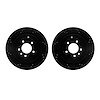 8002-11029 Drilled/Slotted Brake Rotors [Black], 2005-2016 Land Rover, Position: Rear - image 1