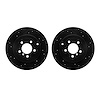 8002-11030 Drilled/Slotted Brake Rotors [Black], 2003-2005 Land Rover, Position: Rear - image 1