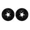8002-11031 Drilled/Slotted Brake Rotors [Black], 2006-2012 Land Rover, Position: Rear - image 1