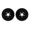 8002-13009 Drilled/Slotted Brake Rotors [Black], Fits Select Subaru, Position: Front - image 1