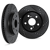 8002-13023 Drilled/Slotted Brake Rotors [Black], 2018-2021 Subaru, Position: Front