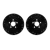 8002-13029 Drilled/Slotted Brake Rotors [Black], 2000-2006 Subaru, Position: Rear - image 1