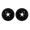 8002-13031 Drilled/Slotted Brake Rotors [Black], 2017-2020 Multiple Makes/Models, Position: Rear - image 1