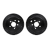 8002-13034 Drilled/Slotted Brake Rotors [Black], 2014-2018 Subaru, Position: Rear - image 1