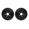 8002-13038 Drilled/Slotted Brake Rotors [Black], 2005-2007 Subaru, Position: Rear - image 1
