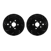8002-13040 Drilled/Slotted Brake Rotors [Black], 2008-2020 Subaru, Position: Rear - image 1
