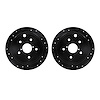 8002-13045 Drilled/Slotted Brake Rotors [Black], 2015-2021 Subaru, Position: Rear - image 1