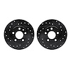 8002-16005 Drilled/Slotted Brake Rotors [Black], 1991-1995 Alfa Romeo, Position: Rear