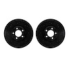 8002-20007 Drilled/Slotted Brake Rotors [Black], 2003-2005 Jaguar, Position: Front - image 1