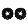 8002-20023 Drilled/Slotted Brake Rotors [Black], 2001-2008 Multiple Makes/Models, Position: Rear - image 1