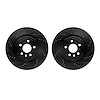 8002-20025 Drilled/Slotted Brake Rotors [Black], 2017-2020 Multiple Makes/Models, Position: Rear - image 1