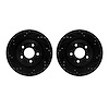 8002-20030 Drilled/Slotted Brake Rotors [Black], 2006-2008 Jaguar, Position: Rear - image 1