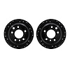 8002-20032 Drilled/Slotted Brake Rotors [Black], 1986-1989 Jaguar, Position: Rear