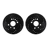 8002-21000 Drilled/Slotted Brake Rotors [Black], 1994-2002 Multiple Makes/Models, Position: Front - image 1