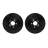 8002-21001 Drilled/Slotted Brake Rotors [Black], Fits Select Kia/Hyundai/Genesis, Position: Front