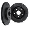 8002-21001 Drilled/Slotted Brake Rotors [Black], Fits Select Kia/Hyundai/Genesis, Position: Front - image 2