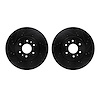8002-21006 Drilled/Slotted Brake Rotors [Black], 2009-2010 Kia/Hyundai/Genesis, Position: Front - image 1