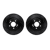 8002-21019 Drilled/Slotted Brake Rotors [Black], 2015-2020 Kia/Hyundai/Genesis, Position: Front - image 1