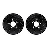 8002-21021 Drilled/Slotted Brake Rotors [Black], 2015-2019 Kia/Hyundai/Genesis, Position: Front - image 1