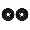 8002-21024 Drilled/Slotted Brake Rotors [Black], 2012-2016 Kia/Hyundai/Genesis, Position: Front - image 1