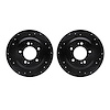 8002-21027 Drilled/Slotted Brake Rotors [Black], Fits Select Kia/Hyundai/Genesis, Position: Rear