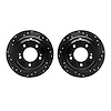 8002-21032 Drilled/Slotted Brake Rotors [Black], 2004-2006 Kia/Hyundai/Genesis, Position: Rear - image 1