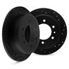 8002-21033 Drilled/Slotted Brake Rotors [Black], 2009-2010 Kia/Hyundai/Genesis, Position: Rear - image 2