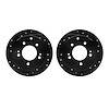 8002-21035 Drilled/Slotted Brake Rotors [Black], 2010-2013 Kia/Hyundai/Genesis, Position: Rear - image 1