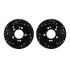 8002-21037 Drilled/Slotted Brake Rotors [Black], 2007-2012 Kia/Hyundai/Genesis, Position: Rear - image 1