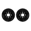 8002-21039 Drilled/Slotted Brake Rotors [Black], 1998-2003 Kia/Hyundai/Genesis, Position: Rear - image 1