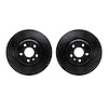 8002-26000 Drilled/Slotted Brake Rotors [Black], 2012-2021 Tesla, Position: Front - image 1
