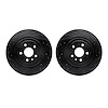 8002-26003 Drilled/Slotted Brake Rotors [Black], 2012-2020 Tesla, Position: Rear - image 1