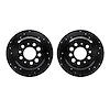 8002-27032 Drilled/Slotted Brake Rotors [Black], 1967-1974 Volvo, Position: Rear - image 1