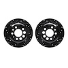 8002-27033 Drilled/Slotted Brake Rotors [Black], 1974-1997 Volvo, Position: Rear - image 1