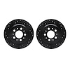 8002-27039 Drilled/Slotted Brake Rotors [Black], 1999-2009 Volvo, Position: Rear - image 1