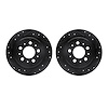 8002-27049 Drilled/Slotted Brake Rotors [Black], 1997-1998 Volvo, Position: Rear - image 1