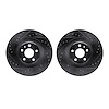8002-27054 Drilled/Slotted Brake Rotors [Black], Fits Select Multiple Makes/Models, Position: Rear