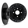 8002-28005 Drilled/Slotted Brake Rotors [Black], 1971-1989 Peugeot, Position: Rear - image 2