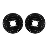 8002-31003 Drilled/Slotted Brake Rotors [Black], 1967-1976 BMW, Position: Front