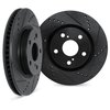 8002-31007 Drilled/Slotted Brake Rotors [Black], Fits Select Multiple Makes/Models, Position: Front - image 2
