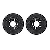 8002-31008 Drilled/Slotted Brake Rotors [Black], 2012-2018 BMW, Position: Front - image 1