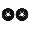 8002-31019 Drilled/Slotted Brake Rotors [Black], 2006-2012 BMW, Position: Front - image 1