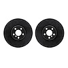 8002-31021 Drilled/Slotted Brake Rotors [Black], Fits Select Multiple Makes/Models, Position: Front - image 1
