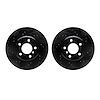 8002-31029 Drilled/Slotted Brake Rotors [Black], 2011-2016 BMW, Position: Front - image 1