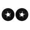 8002-31032 Drilled/Slotted Brake Rotors [Black], 2000-2003 BMW, Position: Front - image 1