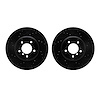 8002-31035 Drilled/Slotted Brake Rotors [Black], 2004-2010 BMW, Position: Front - image 1