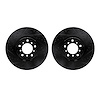 8002-31054 Drilled/Slotted Brake Rotors [Black], 2000-2003 BMW, Position: Front - image 1