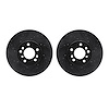 8002-31058 Drilled/Slotted Brake Rotors [Black], 2000-2006 BMW, Position: Front - image 1
