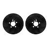 8002-31059 Drilled/Slotted Brake Rotors [Black], 2002-2006 BMW, Position: Front - image 1